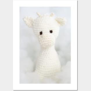 Cute giraffe photo of crochet toy Posters and Art